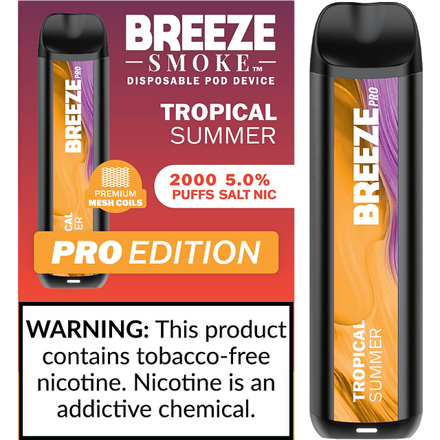 tobacco breeze Vape Breeze Pro 0% Nicotine Disposable Vape The Vapor Shoppe Breez Smoker